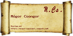 Mógor Csongor névjegykártya