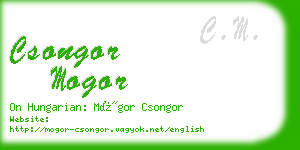 csongor mogor business card